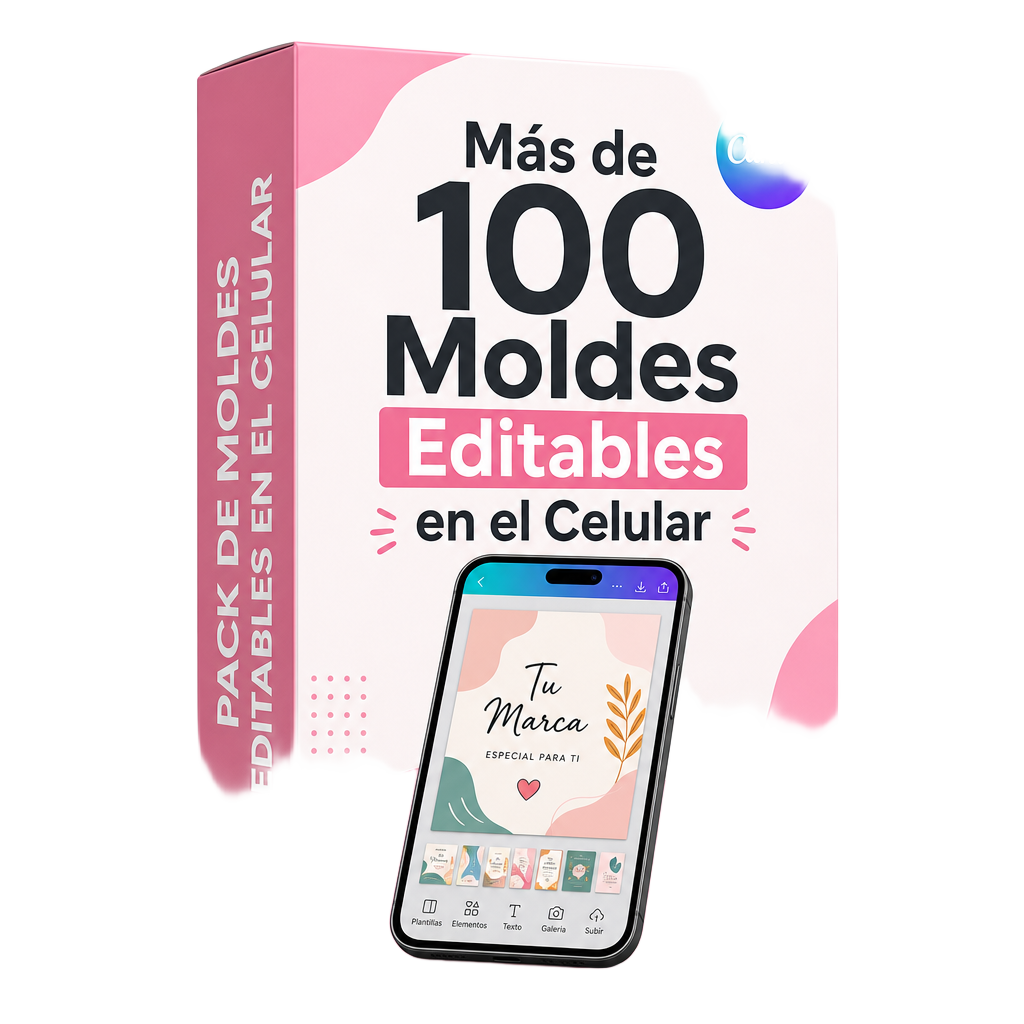 Pack exclusivo con +100 moldes listos para editar en tu celular