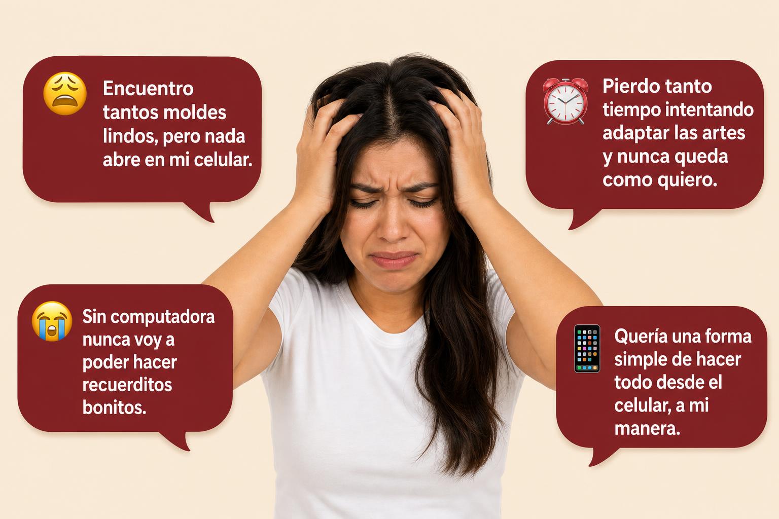 Frustración intentando editar moldes en el celular